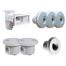 Kit pièces à sceller Blanc pour piscine 8 x 4 m - Hayward