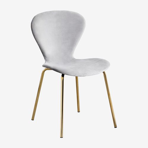 Lot De 2 Chaises De Salle À Manger Empilables En Velours Uit Doré