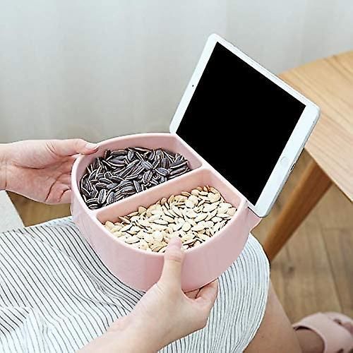 Candy Dish Nut Bowl Fruit Bowl Snack Bowl avec support de téléphone tablette, boîte de rangement de collation pour Candi