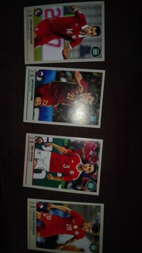Lot 4 Images Panini Foot Road To Russia, Taylor, Milivojevic, Dzyuba Et Aranguiz