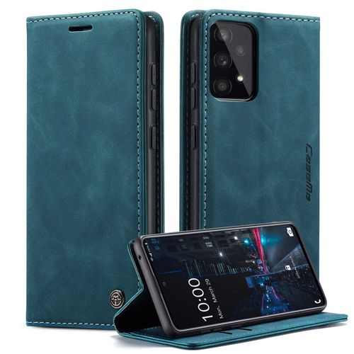 Caseme Coque Pour Samsung Galaxy A33 5g Housse En Cuir Premium Pu Pochette Portefeuille Magnétique Etui De Protection Pour Samsung Galaxy A33 5g - Bleu Vert