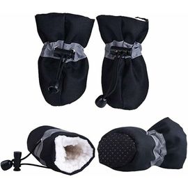 Chaussures Pour Chiens, 4 Pièces, Protège-Pattes Antidérapantes Pour Chiens, Chaussures Imperméables Pour Chiens Avec Sangles Réfléchissantes, Protecteurs De Pattes D'hiver Pour Chien, Semelle Souple,