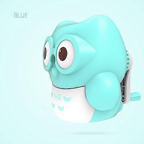 Taille-Crayon Manuel Pour Enfant Mignon Hibou Design Vert Menthe