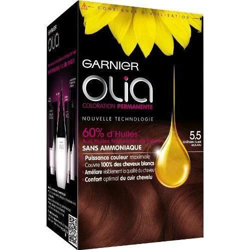 Coloration Olia N° 5.5 Châtain Clair Acajou 