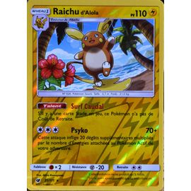 Carte Pokémon 31/111 Raichu D¿Alola 110 Pv - Holo - Reverse