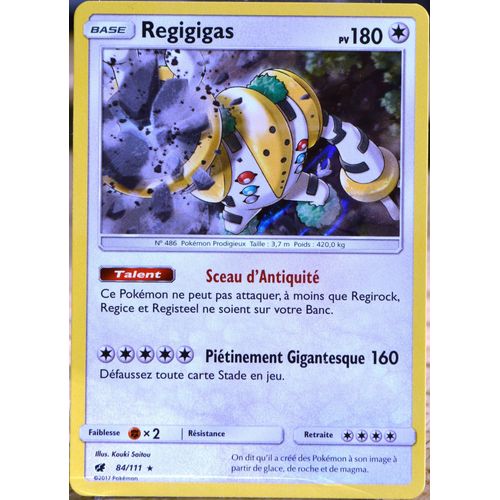 Carte Pokémon 84/111 Regigigas 180 Pv - Holo