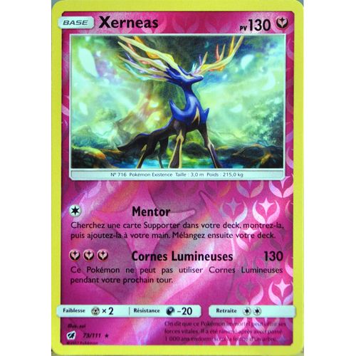 Carte Pokémon 73/111 Xerneas 130 Pv - Holo - Reverse