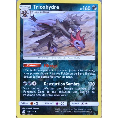 Carte Pokémon 62/111 Trioxhydre  160 Pv - Reverse
