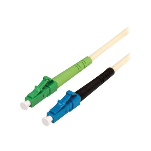 VALUE - Cordon de raccordement - mode unique LC/UPC pour mode unique LC/APC - 5 m - fibre optique - simplex - 9 / 125 micromètres - OS2 - ivoire