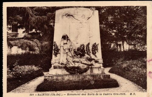 Carte Postale De Saintes (Charente Maritime) Monument Aux Morts De La Guerre 1914-1918
