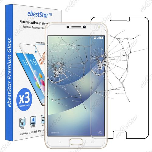 Ebeststar ® Pour Asus Zenfone 4 Max Zc520kl - Lot X3 Film Protection Écran Verre Trempé Anti Casse Anti-Rayures [Dimensions Precises De Votre Appareil : 150.5 X 73.3 X 8.8 Mm, Écran 5.2''] [Note Importante Lire Description]
