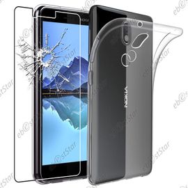 Ebeststar ® Pour Nokia Nokia 7 - Housse Etui Coque Silicone Gel Souple Ultra Fine 0,3mm Et Invisible + Film Protection Écran En Verre Trempé, Couleur Transparent [Note Importante Lire Description]