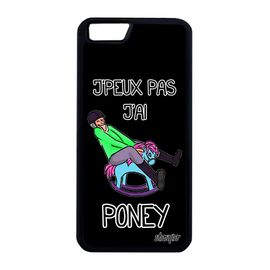 Coque Humour J'peux Pas J'ai Poney Pour Iphone 6 6s Plus Silicone Bumper A