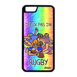 Coque J'peux Pas J'ai Rugby Iphone 6 6s Plus Silicone Humour Vert 4g A
