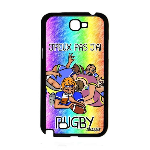 Coque J'peux Pas J'ai Rugby Pour Samsung Note 2 Silicone Case Vert Bd De Samsung Galaxy Note 2