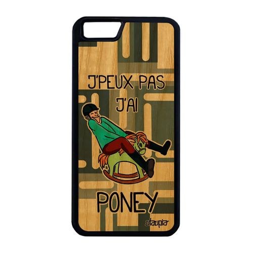 Coque Iphone 6 6s Plus En Bois Silicone Je Peux Pas J'ai Poney Aqua Gris A Iphone 6 Plus Iphone 6s Plus