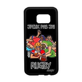 Coque Pour Galaxy S7 Silicone J'peux Pas J'ai Rugby Noir Portable Humour Samsung Galaxy S7