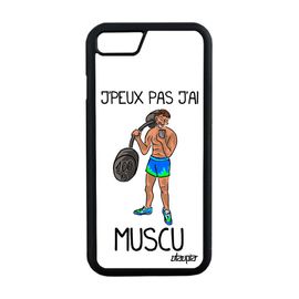 Coque Silicone Iphone 8 Je Peux Pas J'ai Muscu Smartphone Pas Cher Humour