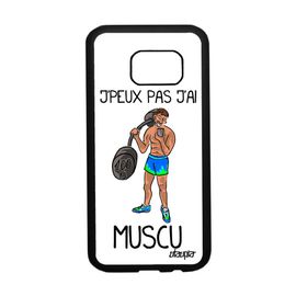 Coque Silicone Je Peux Pas J'ai Muscu Pour S7 Musculation Blanc A Samsung Galaxy S7