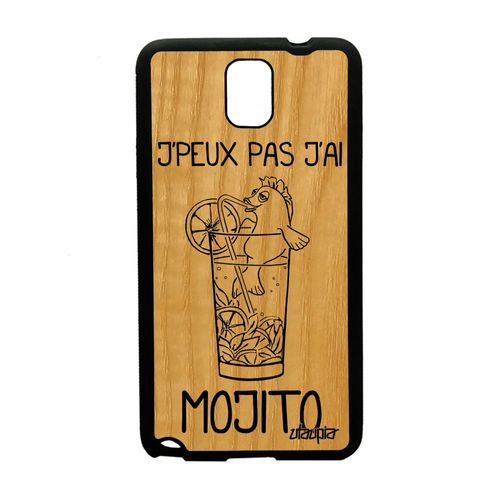 Coque Bois Silicone Pour Samsung Note 3 J'peux Pas J'ai Mojito Bourré De Samsung Galaxy Note 3