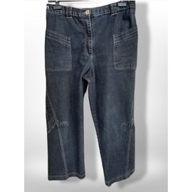 💫 Sublime Jeans Pantacourt Christine Laure Marine T 42 44 Une Pépite