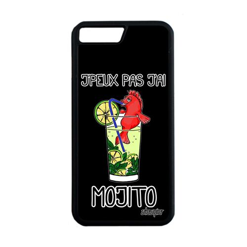 Coque pour iPhone 8 Plus silicone j'peux pas j'ai mojito portable Noir en