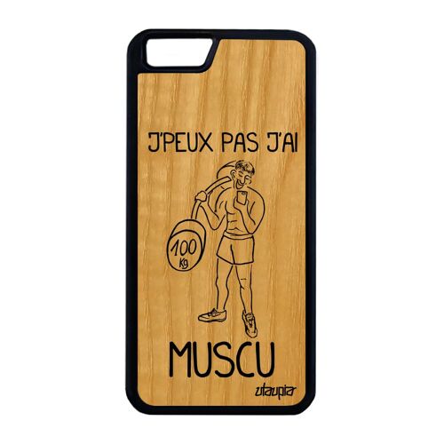 Coque Pour Iphone 6 6s Plus Bois Silicone J'peux Pas J'ai Muscu Sport Noir Iphone 6 Plus Iphone 6s Plus