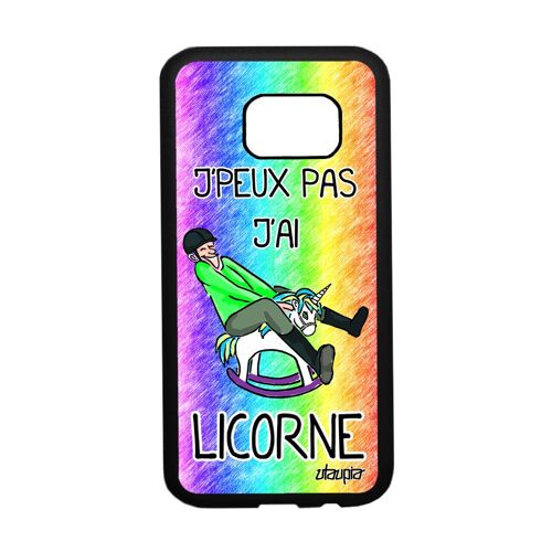 Coque Humour J'peux Pas J'ai Licorne Galaxy S7 Silicone Telephone Souple Samsung Galaxy S7
