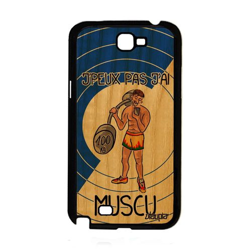 Coque Samsung Note 2 Bois Silicone J'peux Pas J'ai Muscu Sport Pas Cher A Samsung Galaxy Note 2