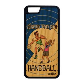 Coque Iphone 6 6s Plus Bois Silicone Humour J'peux Pas J'ai Handball Hand