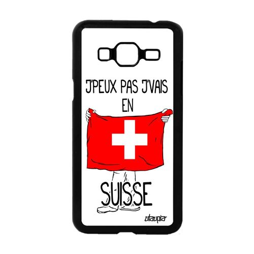 Coque Pour Galaxy J3 J'peux Pas J'vais En Suisse Etui Case Drapeau 4g De Samsung Galaxy J3