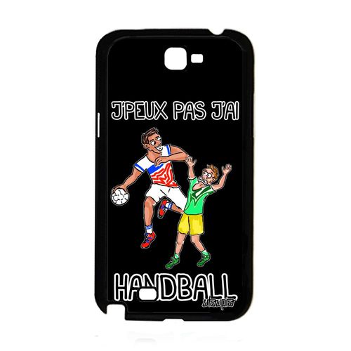 Coque Samsung Galaxy Note 2 Silicone Jpeux Pas J'ai Handball Comique Humour Noir