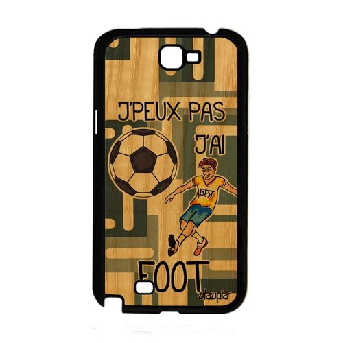 Coque Bois J'peux Pas J'ai Foot Samsung Note 2 Silicone Case Humour Etui Samsung Galaxy Note 2