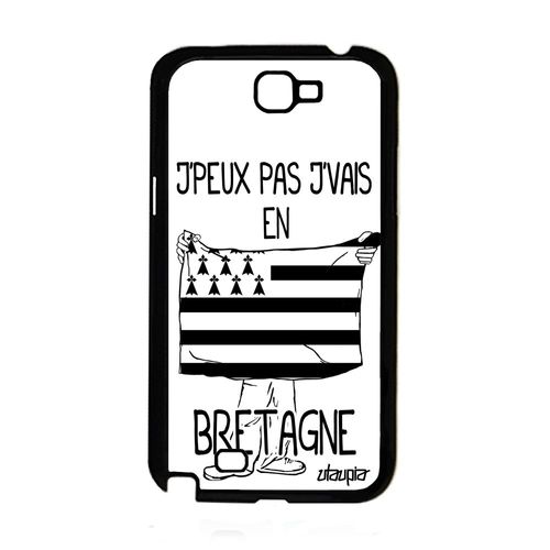 Coque Pour Note 2 Silicone J'peux Pas J'vais En Bretagne Bumper A Samsung Galaxy Note 2
