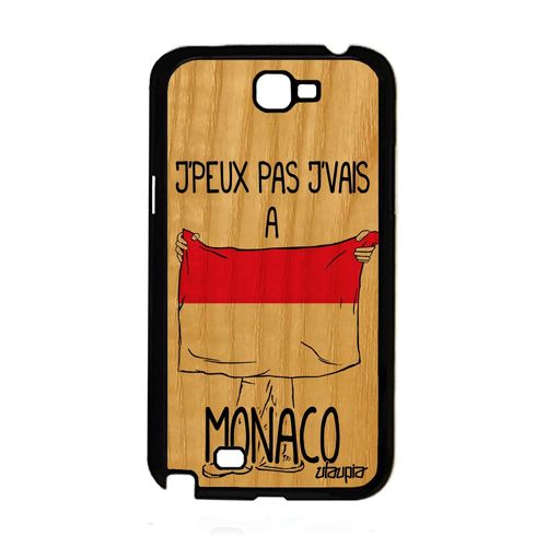 Coque Note 2 En Bois Silicone J'peux Pas J'vais A Monaco Unique A Samsung Galaxy Note 2