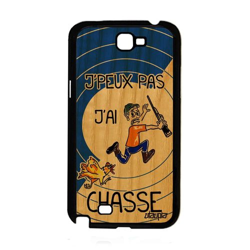 Coque Silicone Samsung Note 2 En Bois J'peux Pas J'ai Chasse Motif Case A Samsung Galaxy Note 2