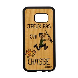 Coque Bois Silicone Samsung S7 J'peux Pas J'ai Chasse Motif Humour 4g De Samsung Galaxy S7