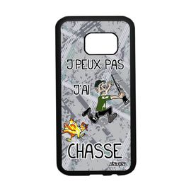 Coque J'peux Pas J'ai Chasse Samsung Galaxy S7 Silicone Design Case Humour Gris