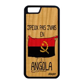 Coque Pour Iphone 6 6s Plus Bois Silicone J'peux Pas J'vais En Angola Case