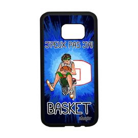 Coque S7 Silicone Humour J'peux Pas J'ai Basket Caoutchouc Noir A Samsung Galaxy S7