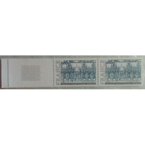 France 1974/75 Paire Disposée L'un Sous L'autre Bdf Neuf ** Yt N° 1806 Palais De Justice De Rouen