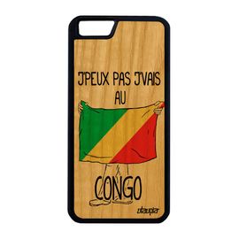 Coque Bois J'peux Pas J'vais Au Congo Pour Iphone 6 6s Plus Silicone Etui