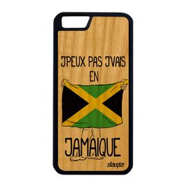 Coque Bois Silicone Iphone 6 6s Plus J'peux Pas J'vais En Jamaique Case De