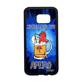 Coque Silicone Samsung S7 J'peux Pas J'ai Apero Telephone Bleu Pas Cher A Samsung Galaxy S7