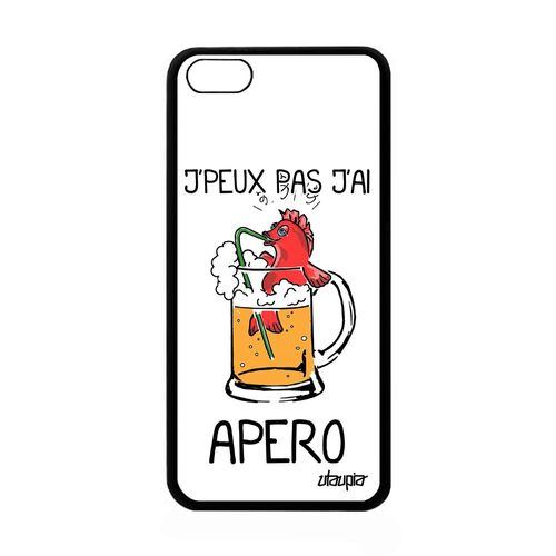 Coque Pour Apple Iphone 5c Silicone J'peux Pas J'ai Apero 4g Poisson Rouge Case
