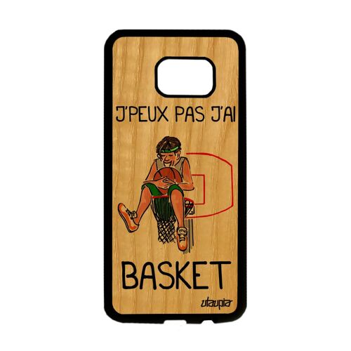 Coque J'Peux Pas J'Ai Basket Samsung S7 Edge Bois Silicone Comique Vert A Samsung Galaxy S7 Edge