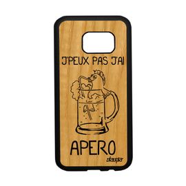 Coque Bois Pour Galaxy S7 Silicone J'peux Pas J'ai Apero Comique Mobile Samsung Galaxy S7