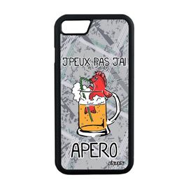 Coque Humour J'peux Pas J'ai Apero Pour Iphone 8 Silicone Texte Gris Drole