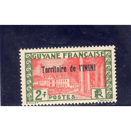 Timbre-Poste Du Territoire De L'inini (Guyane Française) (Hôtel Du Gouvernement À Cayenne)