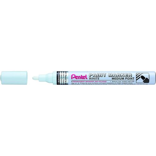 Pentel Marqueur Peinture Mmp10 Pointe Ogive 2,5 Mm Blanc